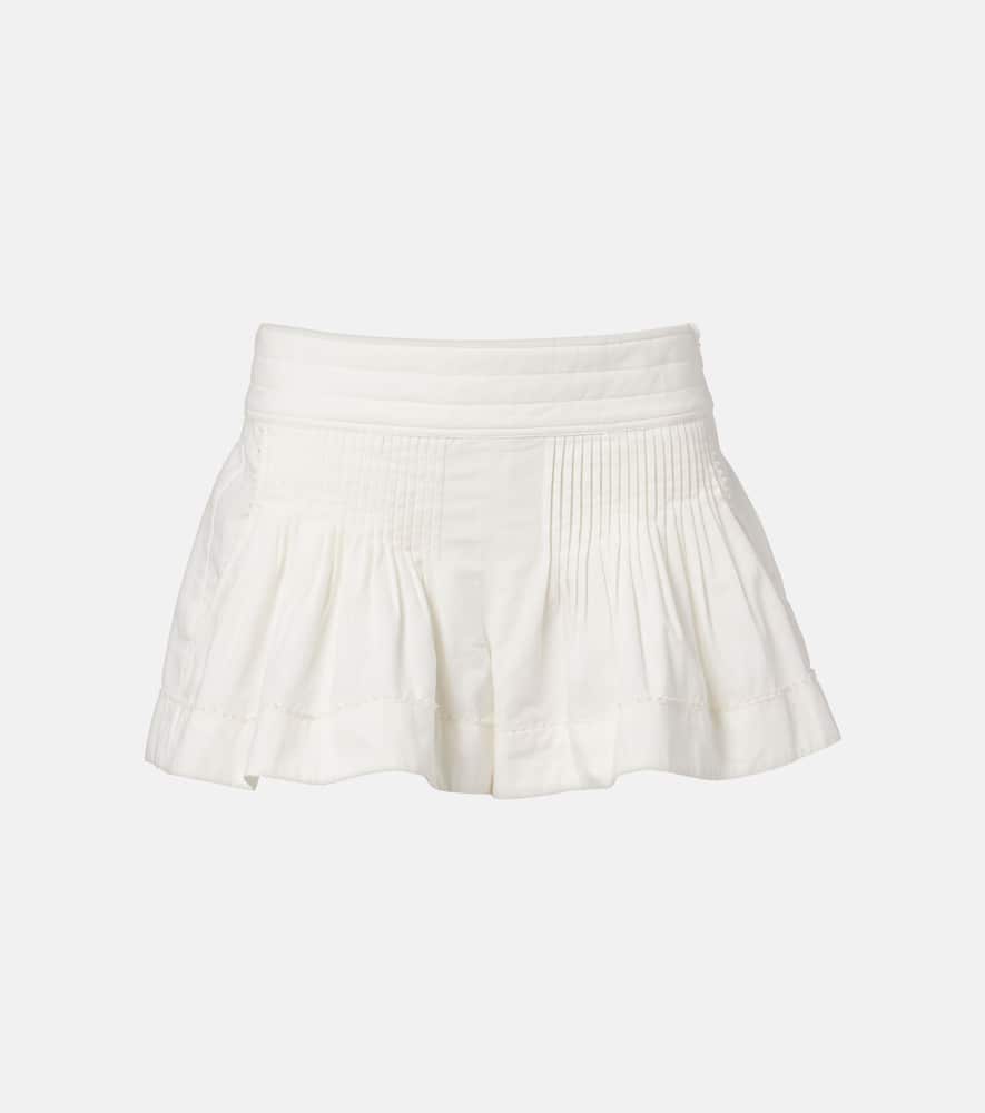 Cybila gathered cotton shorts