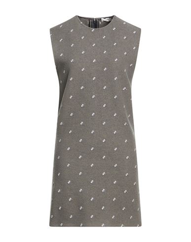 Woman Mini dress Taupe Size M Virgin Wool