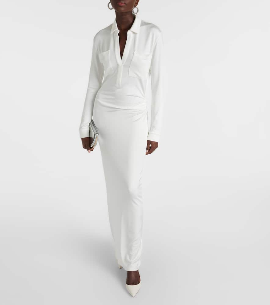 Iana gathered jersey maxi dress