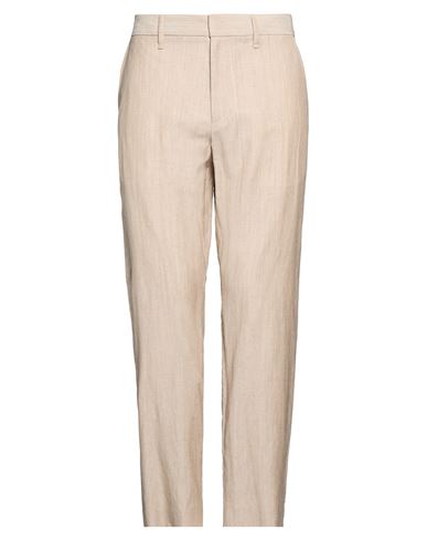 Man Pants Beige Size 30 Wool, Linen, Viscose, Silk