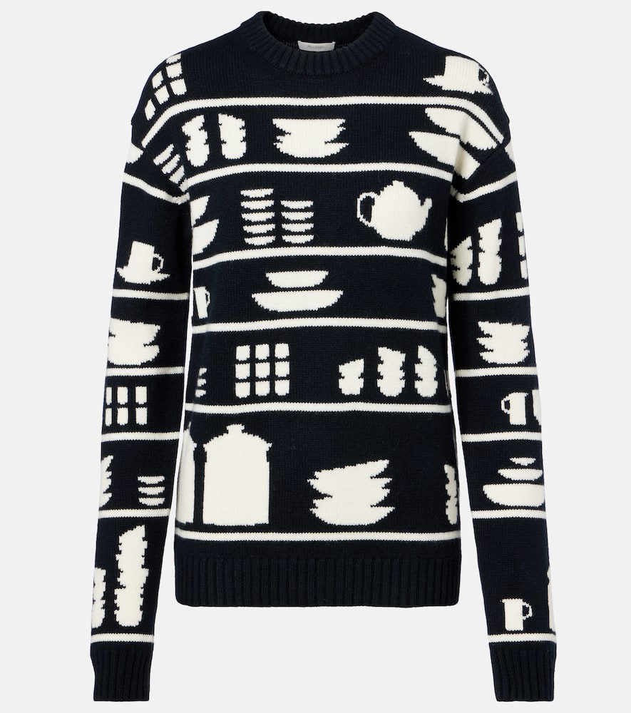 Jacquard wool sweater