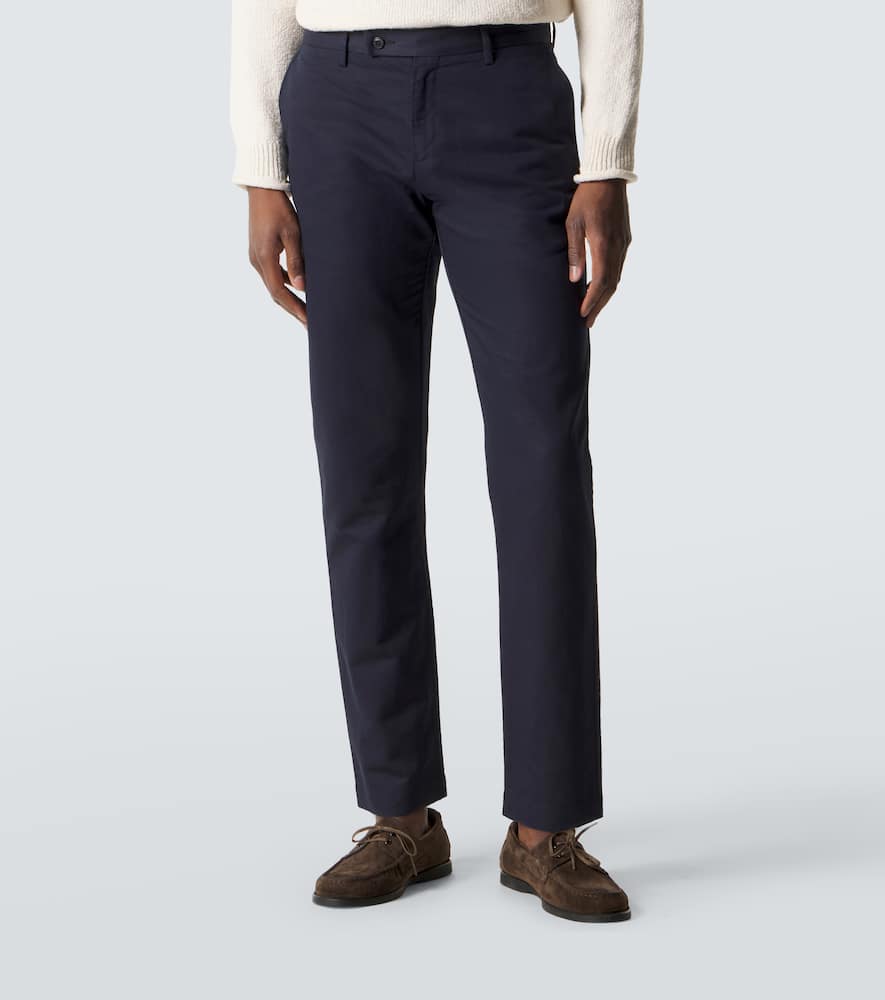 Cotton and linen straight pants