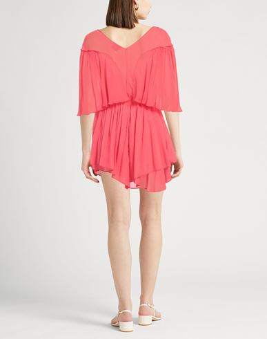 Forte_forte Woman Mini dress Coral Size 0 Cotton, Silk, Viscose