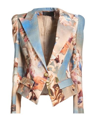 Woman Blazer Sky blue Size 10 Linen