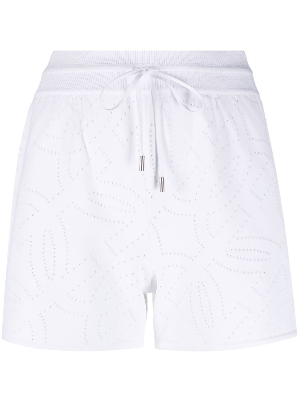 Gancio-perforated shorts - White