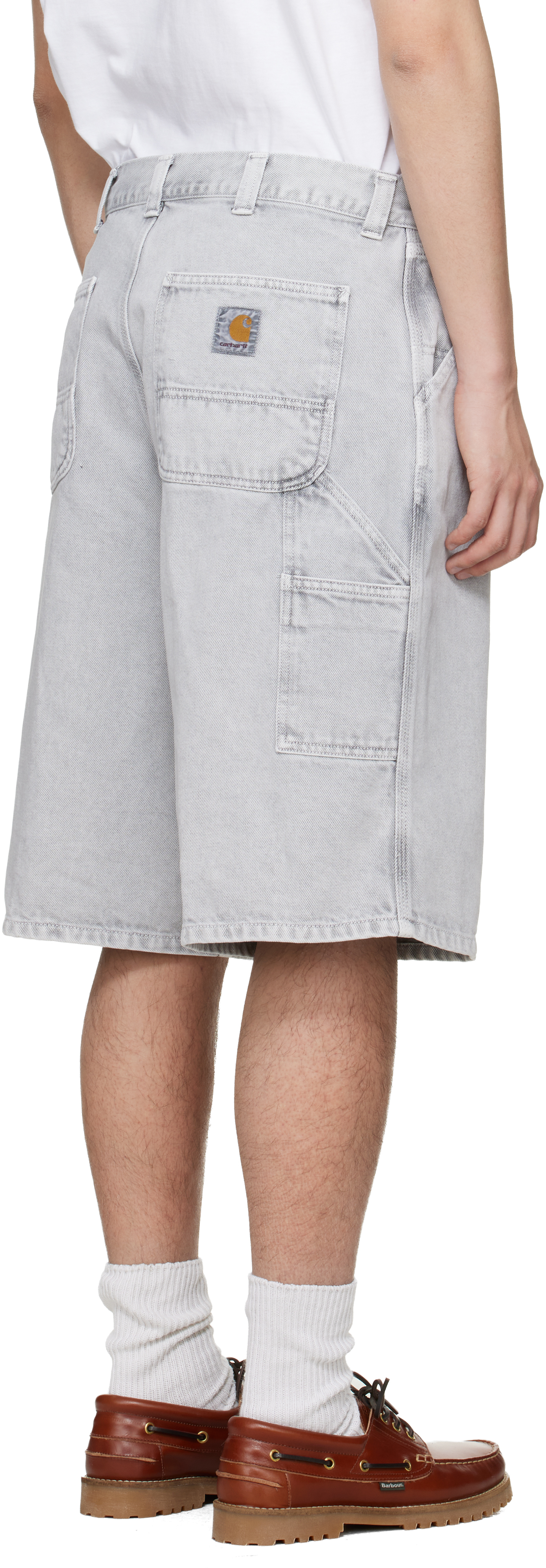 Gray OG Single Knee Denim Shorts