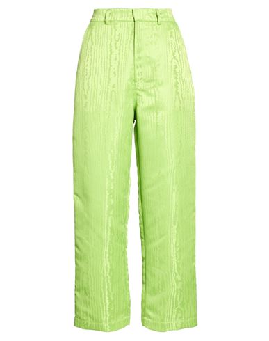 Woman Pants Lime green Size M Polyester
