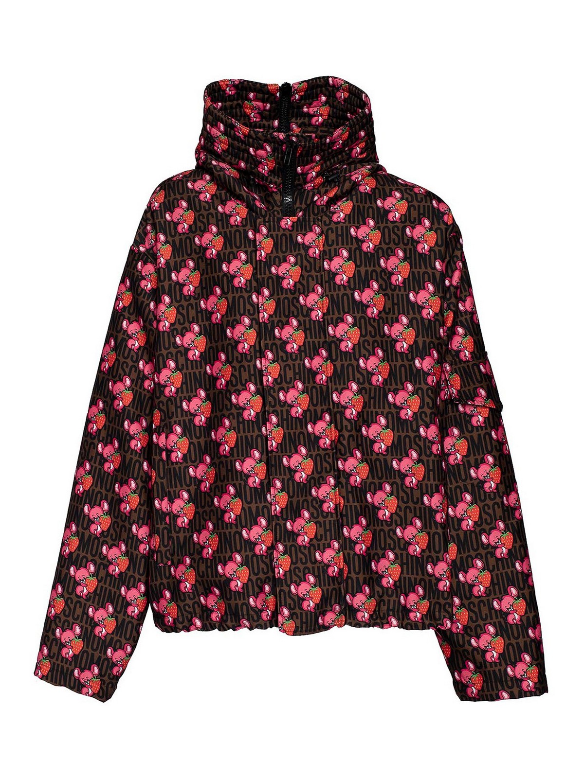 Logo printed puffer jacket