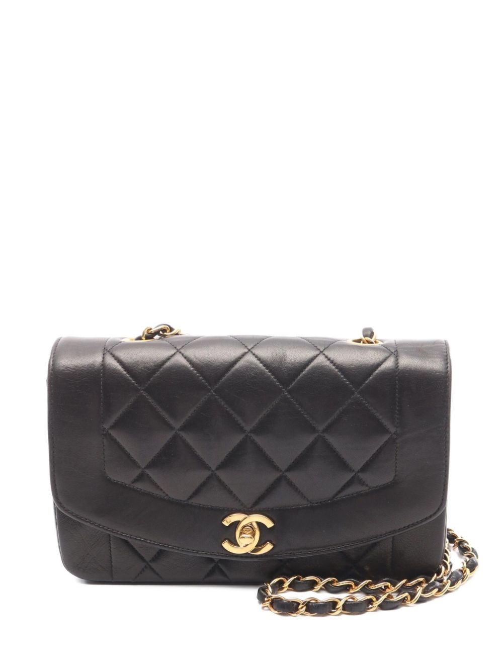 1994-1996 Matelasse Diana Flap shoulder bag - Black