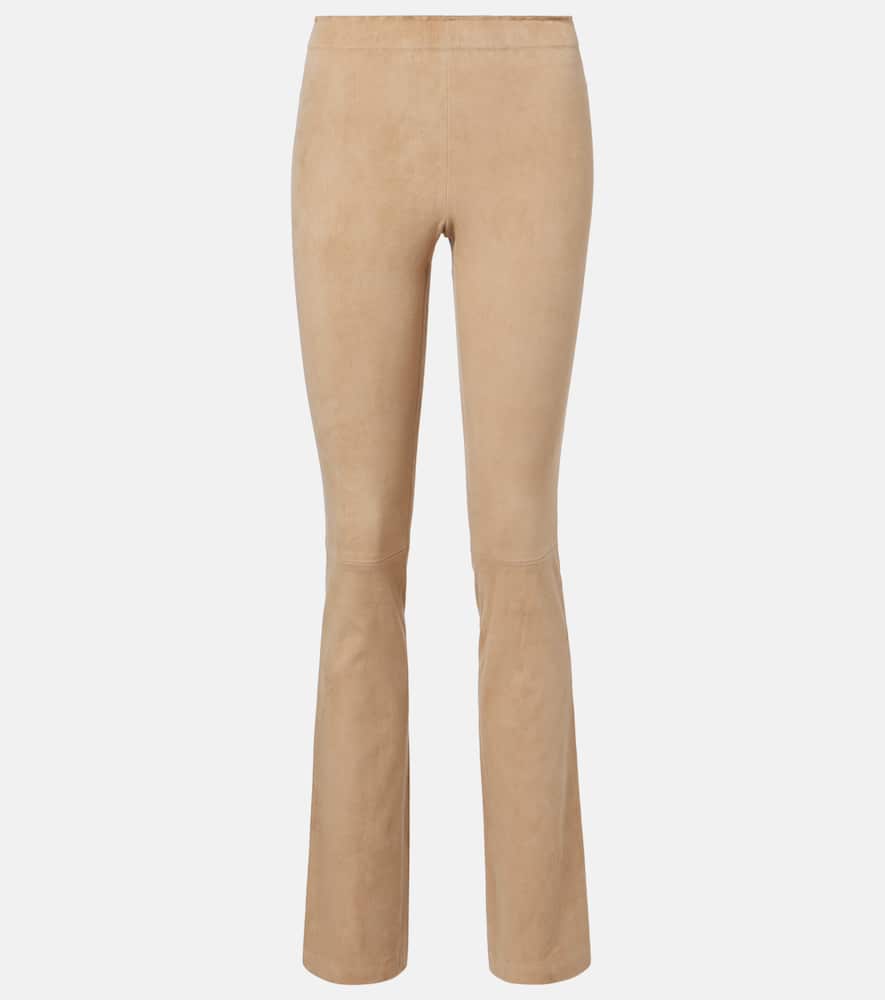 JP Long suede flared pants