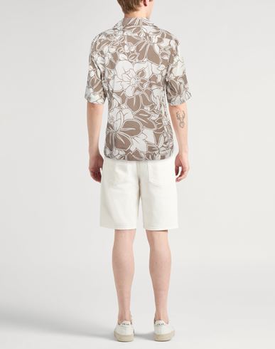 Man Shirt Khaki Size L Cotton