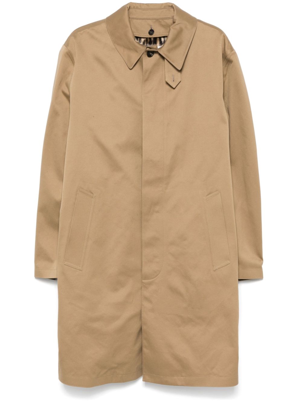 Cotton gabardine trench coat