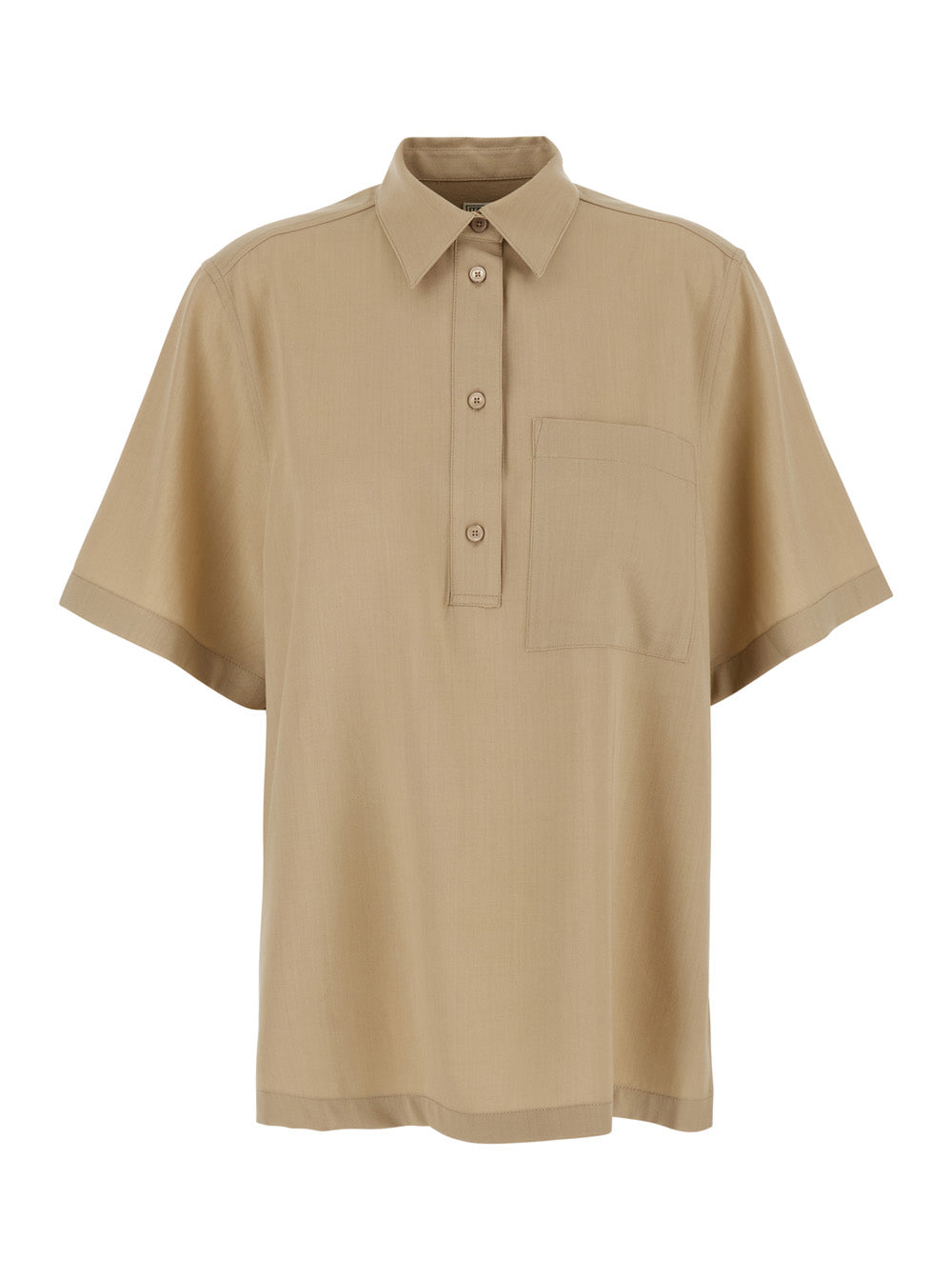 Fluid Polo Shirt — Beige