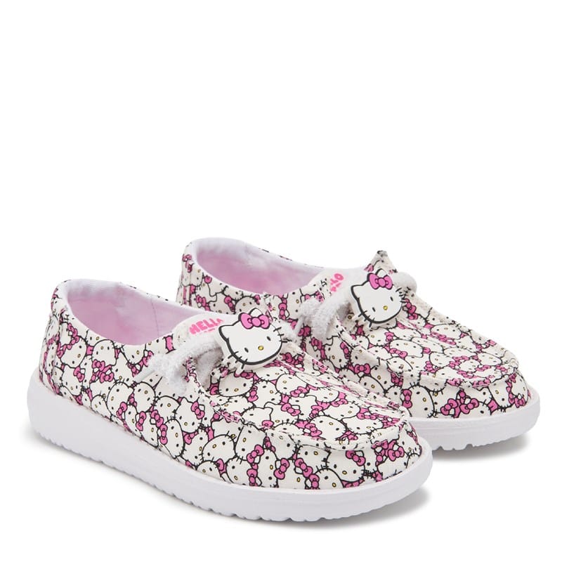 Kids' Wendy Hello Kitty Slip On Shoe Little/Big Kid Shoes (White/Pink)
