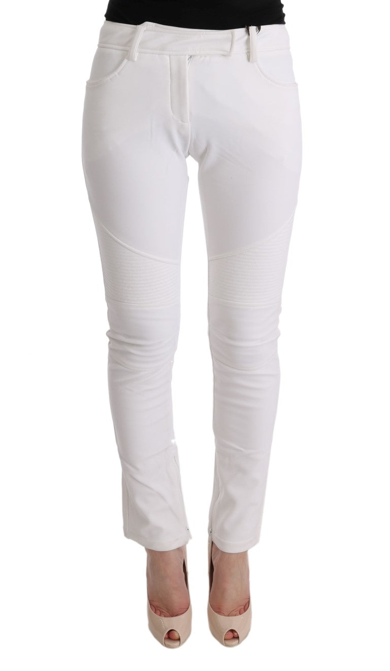 Cotton Slim Fit Trousers — White