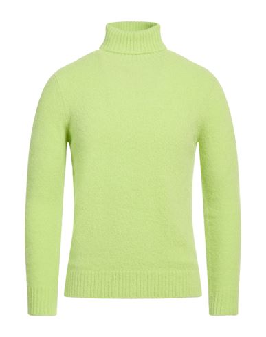 Man Turtleneck Lime green Size 38 Alpaca wool, Polyamide, Wool, Elastane