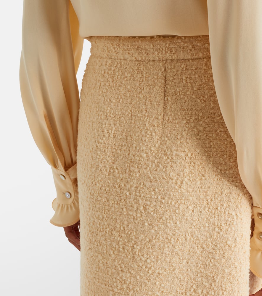 VGold wool-blend tweed miniskirt