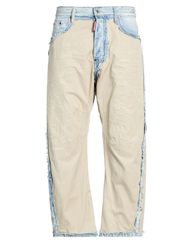 Man Jeans Beige Size 36 Cotton