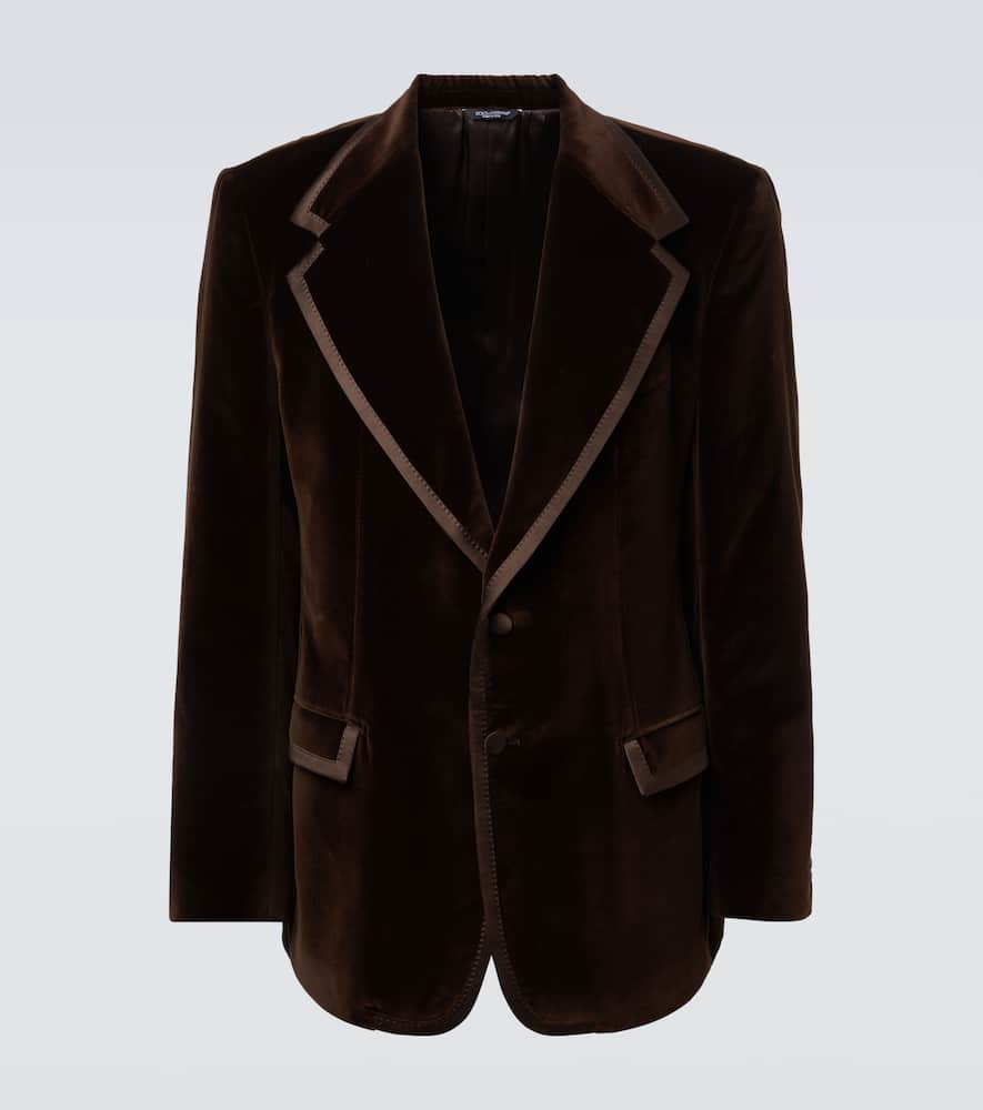 Cotton and silk velvet blazer