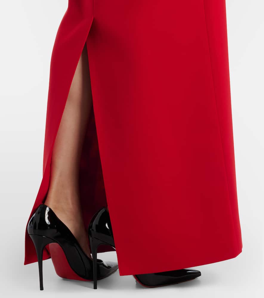 Noa bow-detail strapless gown
