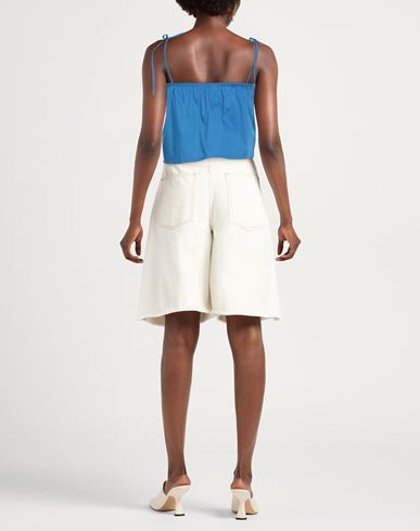 Woman Top Bright blue Size 6 Cotton, Polyamide, Nylon