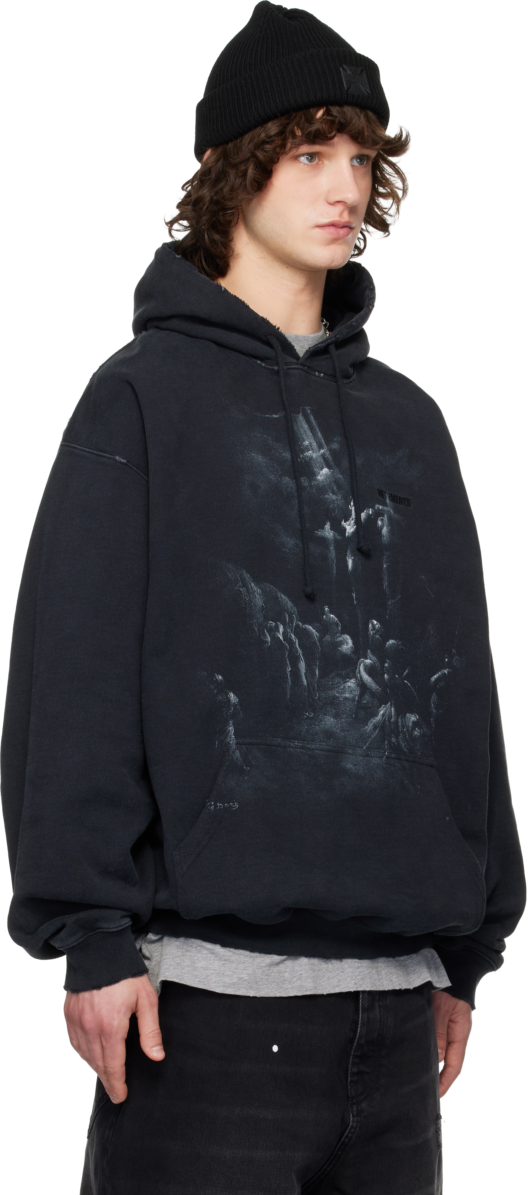 Black Jesus On A Cross Hoodie