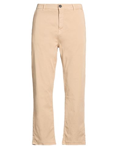 Man Pants Beige Size 28 Cotton, Elastane