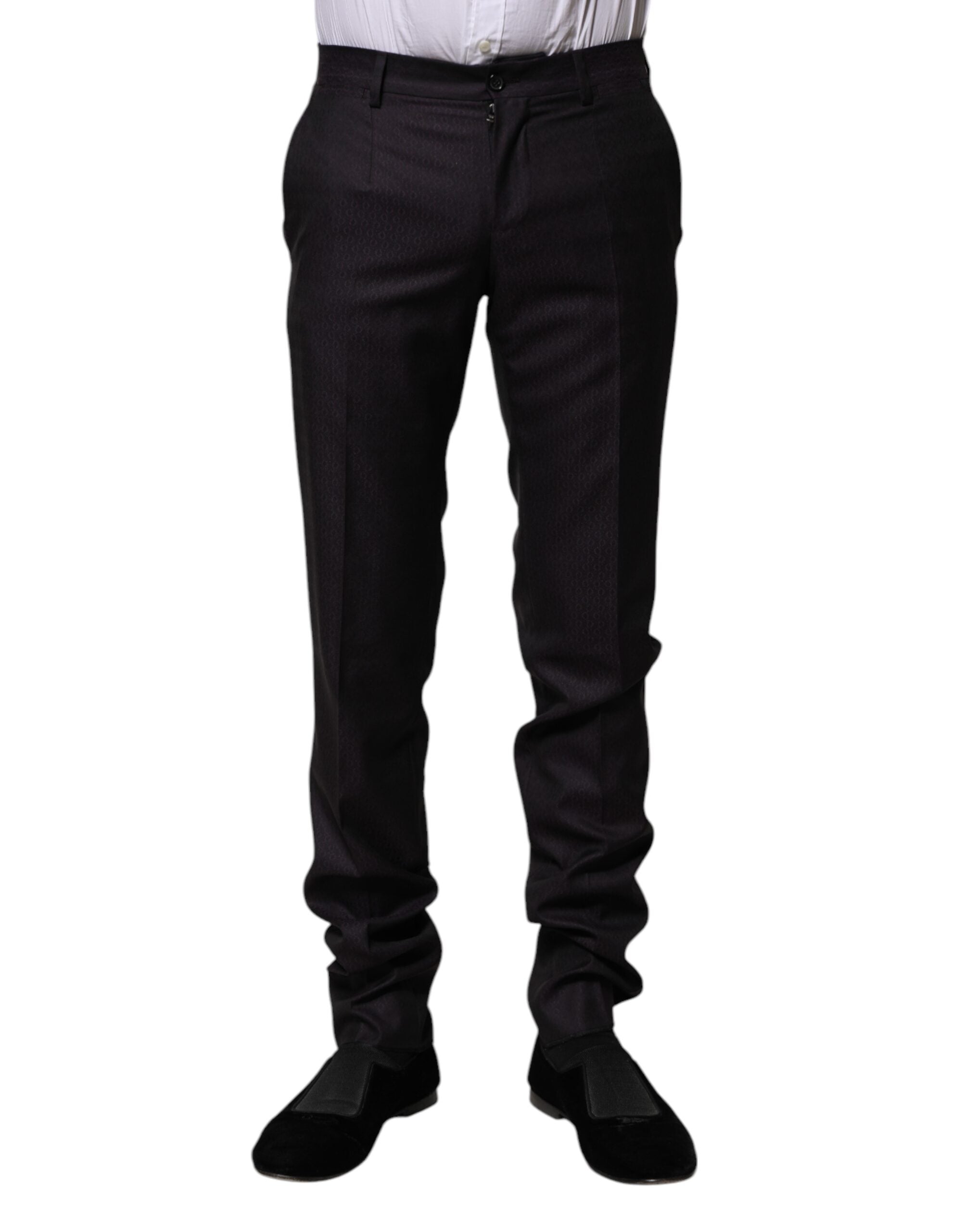 Virgin Wool and Silk Trousers — Black