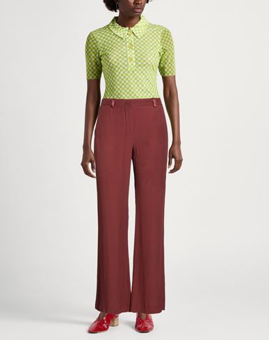 Malìparmi Woman Pants Brick Size 8 Viscose