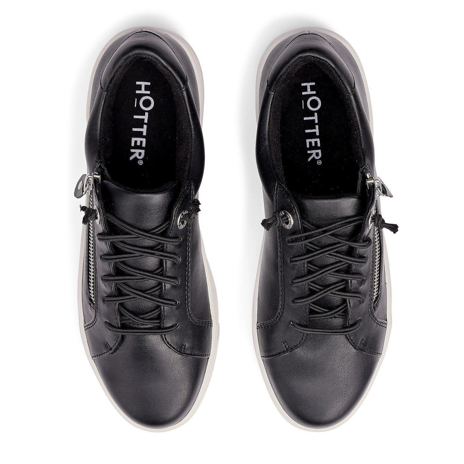 Hotter Women's Wide Fit 'Leonie' Trainers in Black