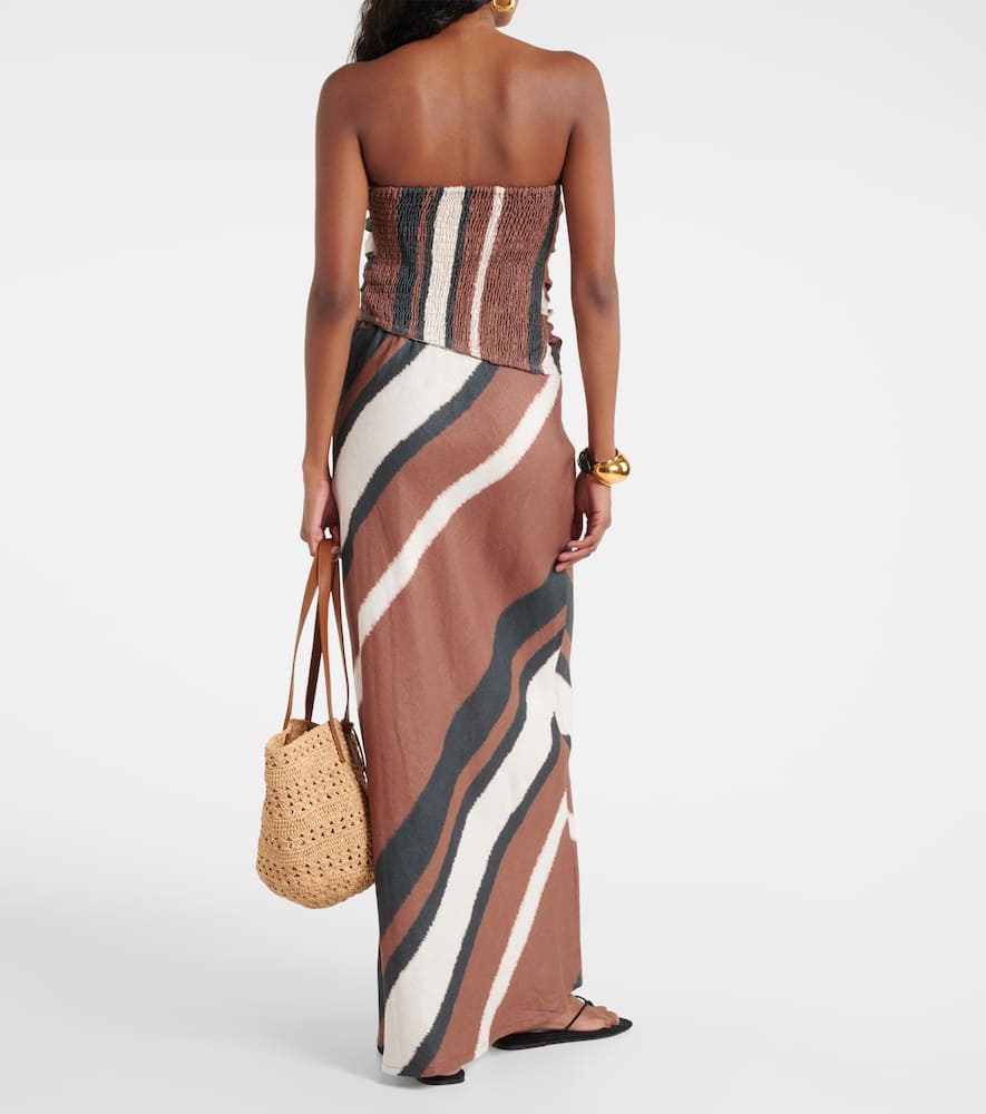 Faithfull Dalicenca striped linen maxi skirt