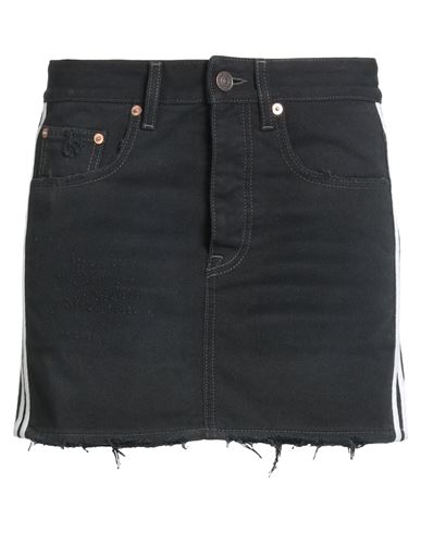 Woman Denim skirt Black Size 2 Cotton, Polyester
