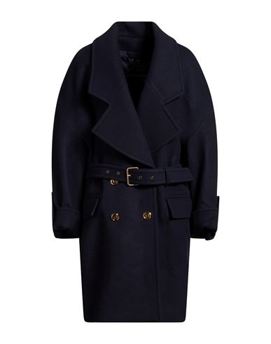 Woman Coat Navy Size 2 Wool, Cashmere