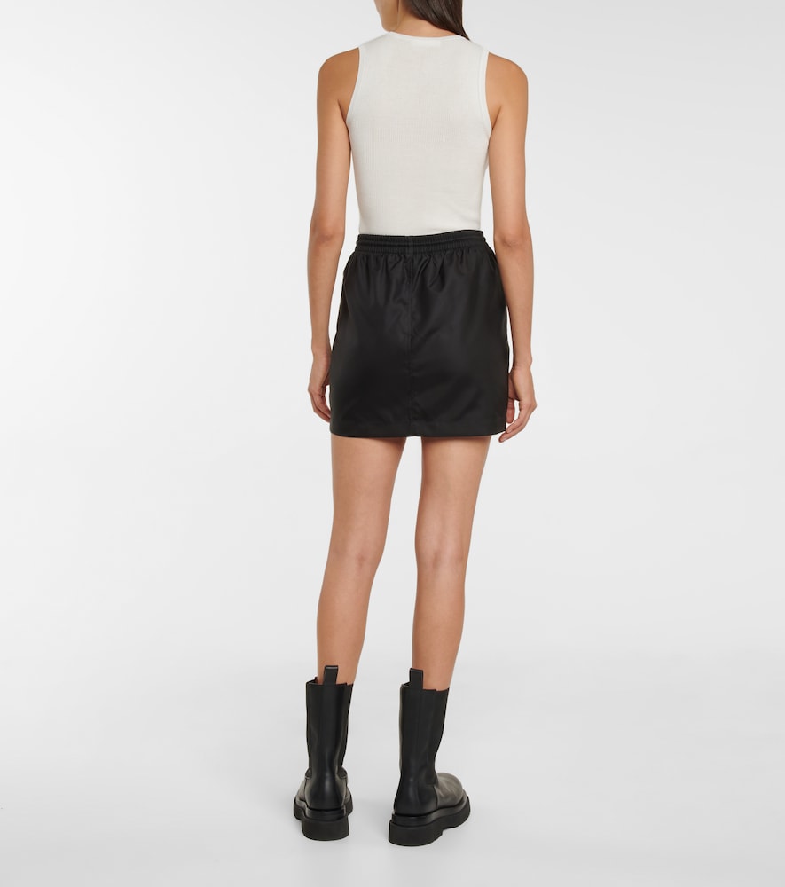 Wardrobe. NYC High-rise drawstring miniskirt