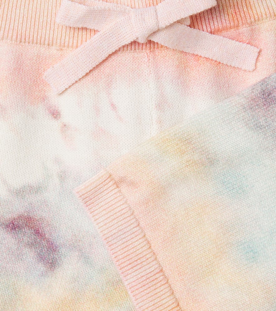Tie-dye cotton shorts
