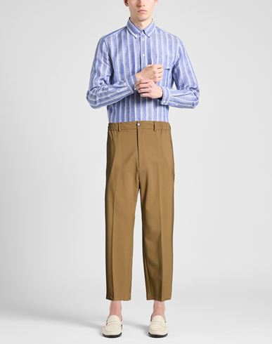 Man Pants Khaki Size 30 Virgin Wool, Elastane