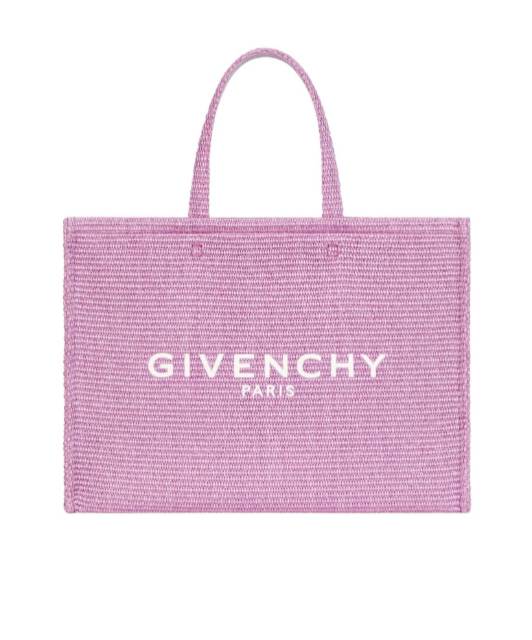 Medium G-Tote bag in raffia