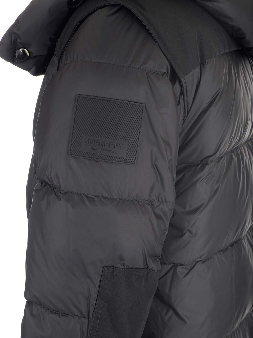 Detachable-sleeve puffer jacket - Black