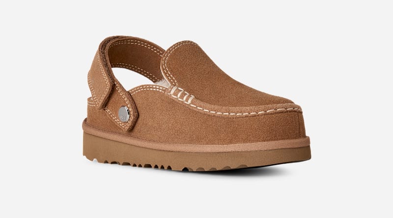 ® Kids' Goldenstar Evelina Clog Sheepskin Shoes in Chestnut