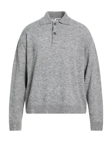 Man Sweater Grey Size 36 Baby alpaca wool, Polyamide, Virgin Wool