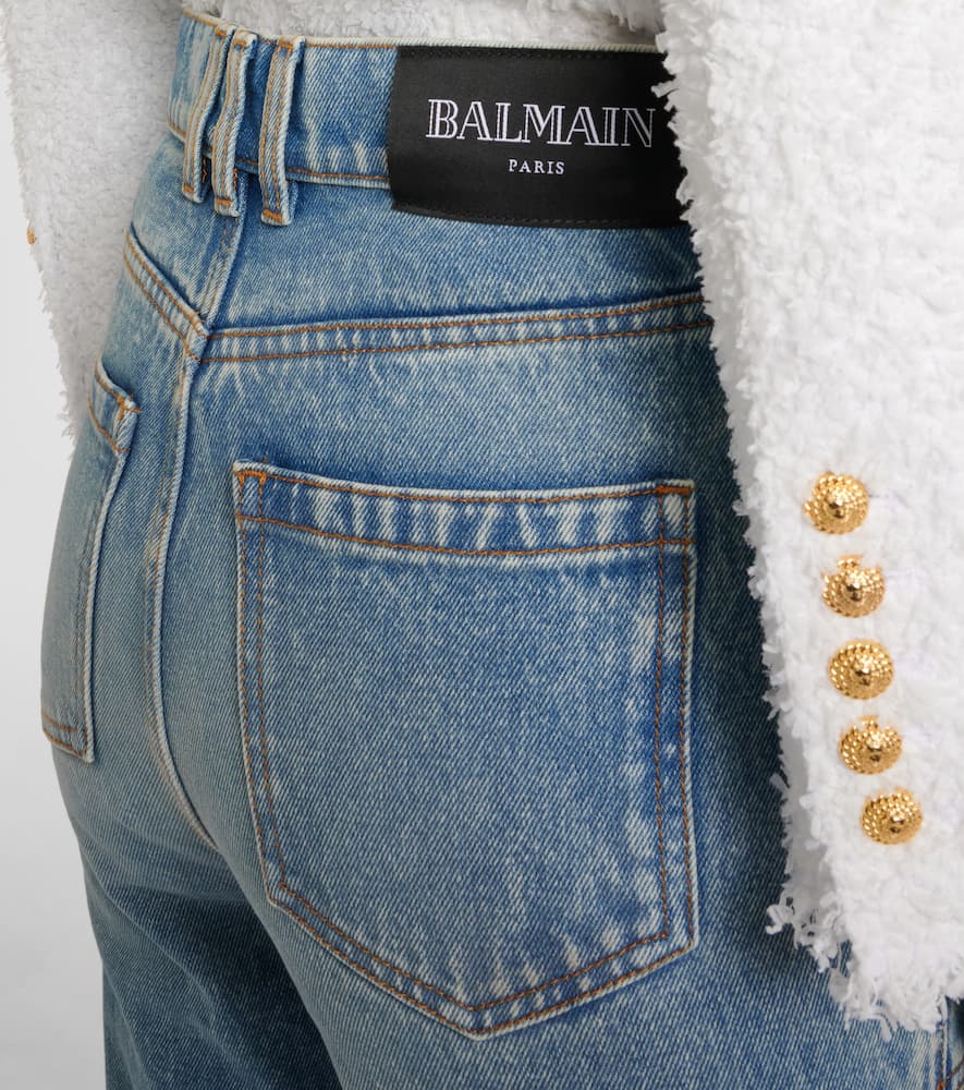 High-waisted flared jeans