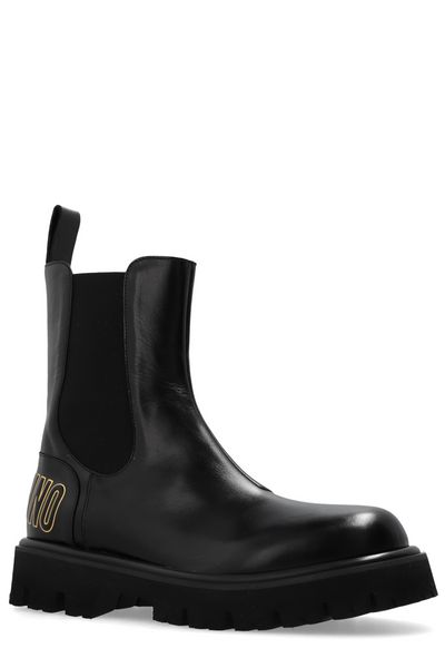 Moschino Logo Lettering Chelsea Ankle Boots