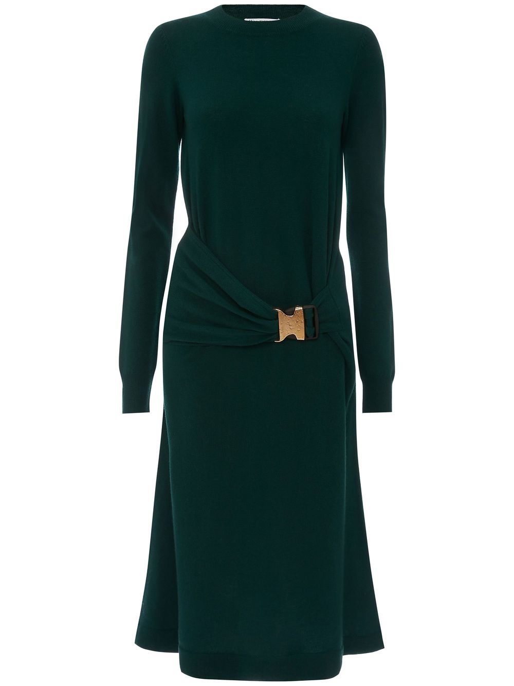 Buckle-waist midi dress - Green