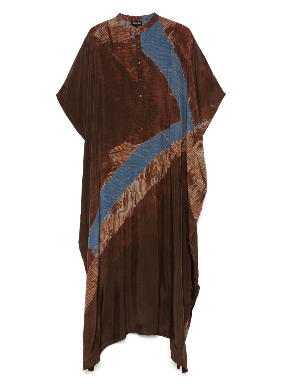 YAVI abstract-pattern midi dress - Brown