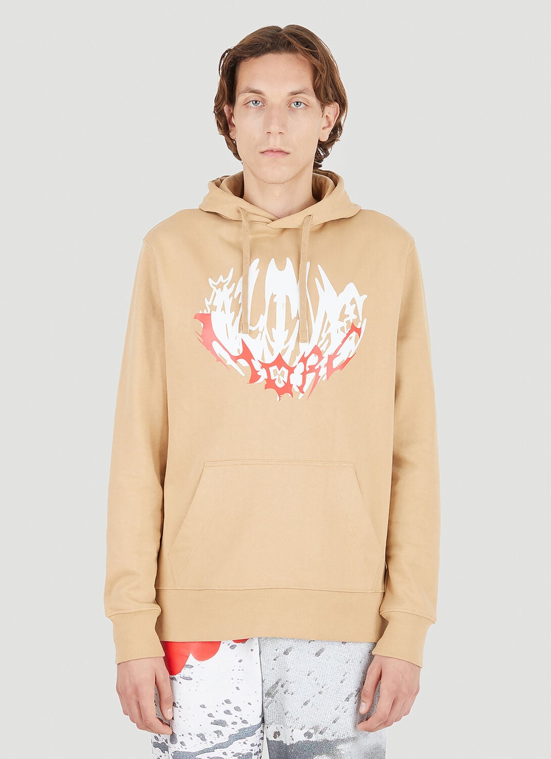 Vinyl Print Hooded Sweatshirt