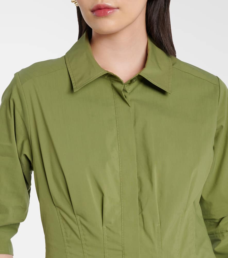 Jazz cotton-blend poplin shirt dress