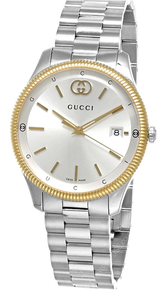GUCCI G-Timeless Quartz 38MM Yellow Gold Bezel Men's Watch YA1264233