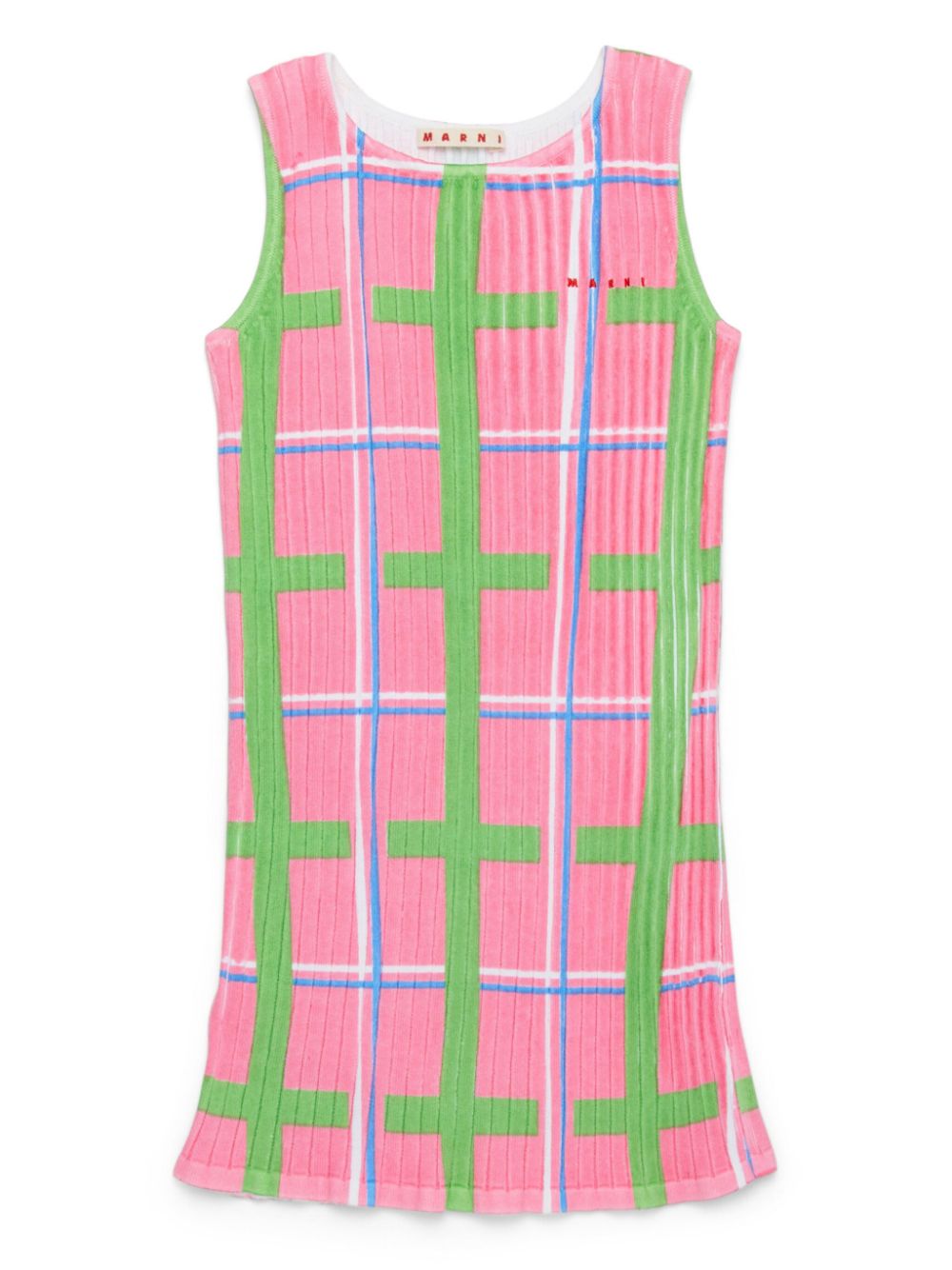 Check-print dress - Pink