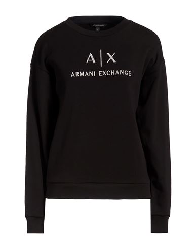 Woman Sweatshirt Black Size M Cotton