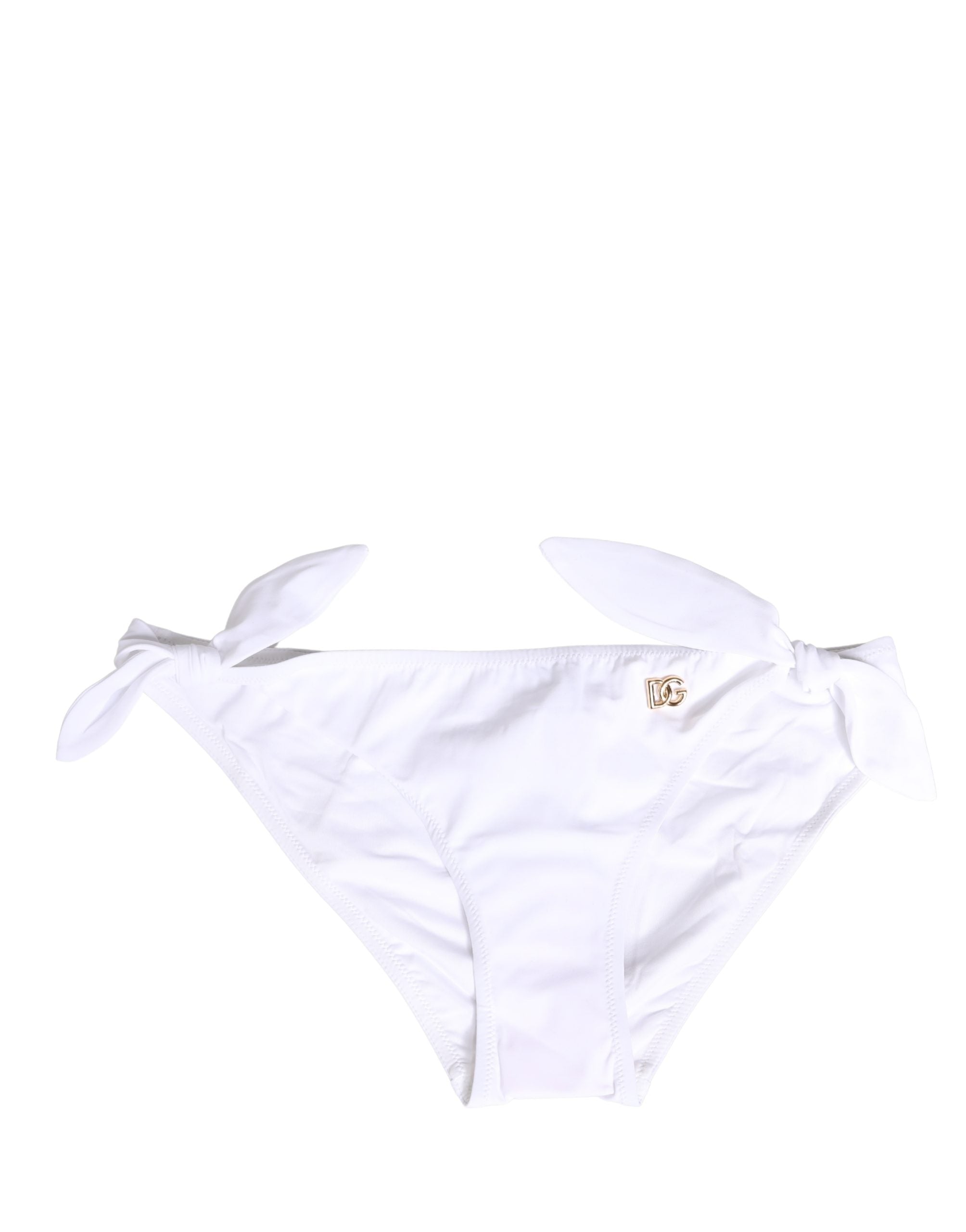 DG Logo Plaque Bikini Bottom — White